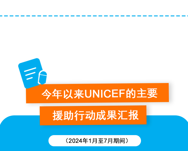 今年以来UNICEF的主要援助行动成果汇报（2024年1月至7月期间）